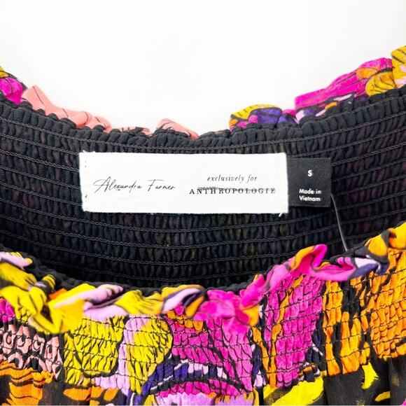 NEW Anthropologie x Alexandra Farmer Puff Sleeve Butterfly Blouse S - Picture 6 of 8